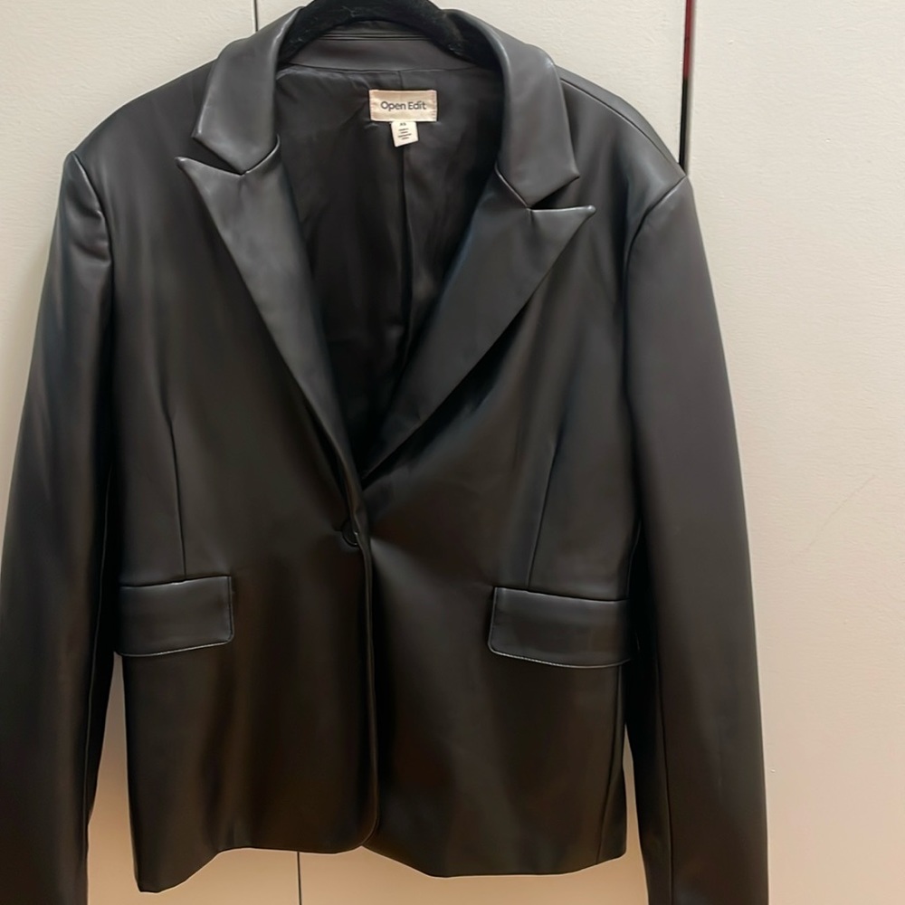 Black Leather Blazer